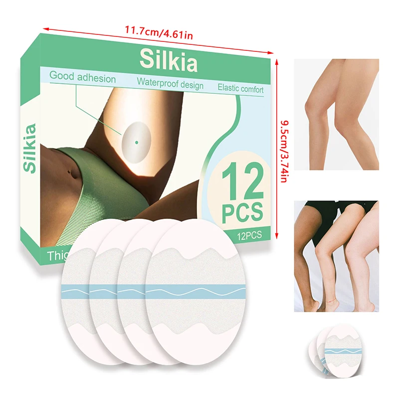 12Pcs Invisible Anti-Chafing Thigh Tapes Unisex Disposable Thigh Pads Body Care Anti-friction Patches Protector Rubbing Stickers anti chafing thigh tapes
