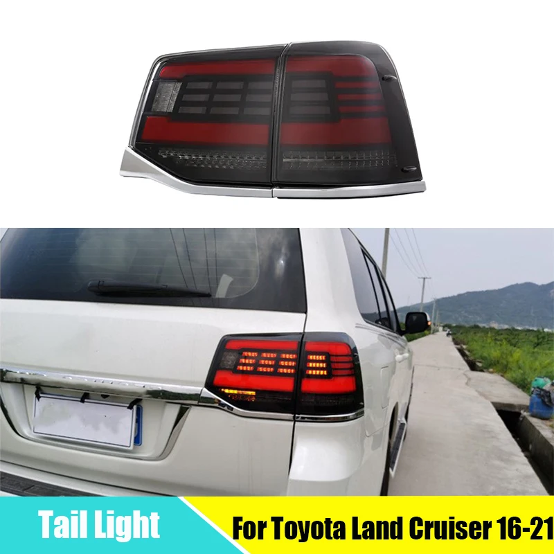 

Задний фонарь для Toyota Land Cruiser 2016-2021 FJ200 LC200 DRL, задний фонарь поворота, задний тормоз, задний фонарь в сборе
