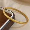 Bracelets plaqués or pour femmes et hommes, 3 pièces, mauvais œil, simples, fins, manchette en acier inoxydable, bijoux cadeaux de fête quotidiens