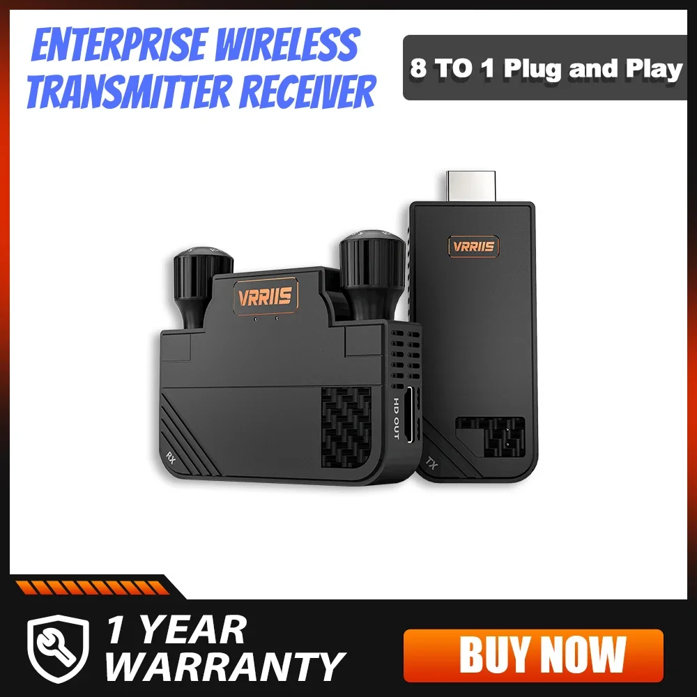 

Wireless Extender 5.8Ghz 100M HDMI-compatible Video Transmitter and Receiver for Laptop Phone Macbook-Only Receiver