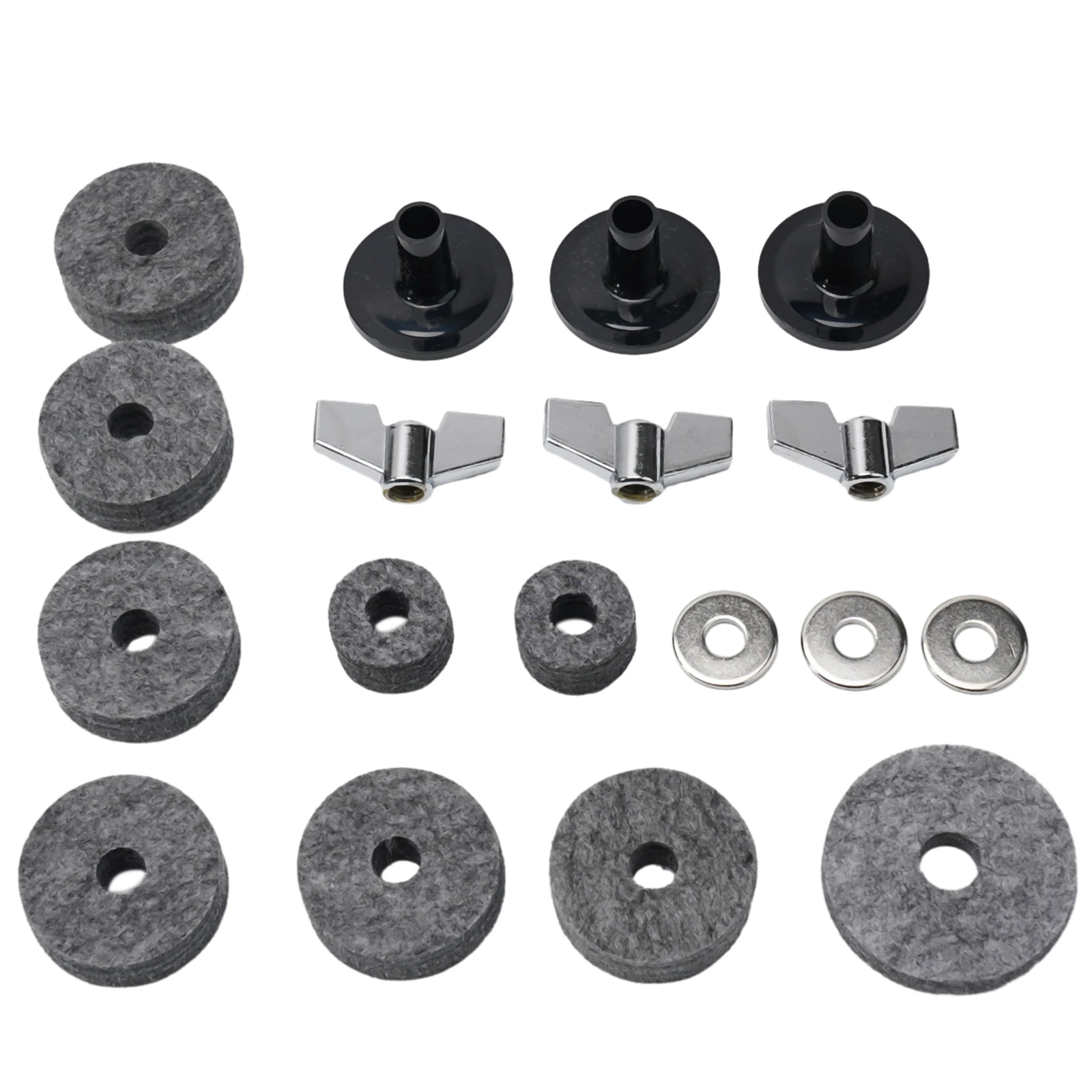 

Drum Felt Washers Drums Felt Set 18 PCS Cymbal Sleeve Drum Stand Felt Washers Percussion Parts Easy To Install
