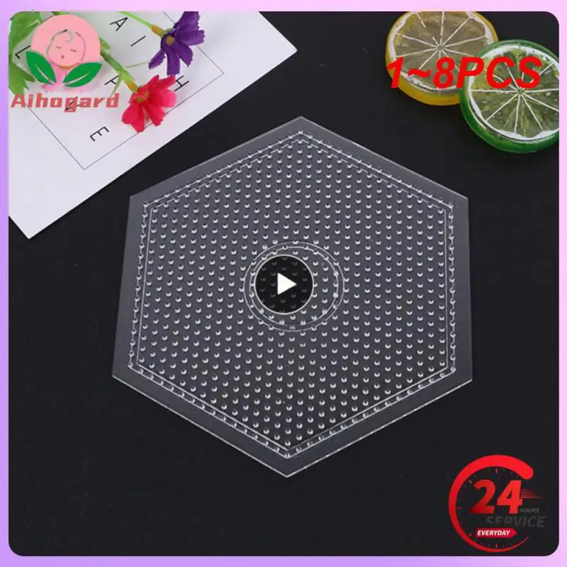 

1~8PCS New 5mm Perler Beads Square Round Hexagon Pegboard 3D Puzzle Juguetes for Hama Bead Educational Toys for Children Jigsaw