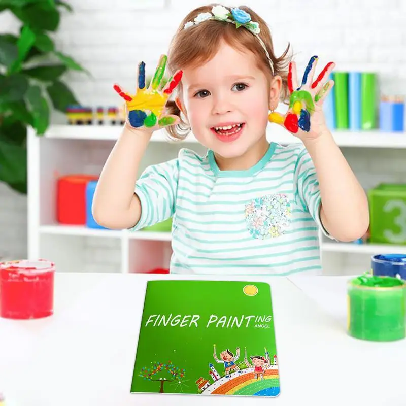 Finger Drawing Toys Kids Painting Kit And Book Portable Washable Kids Paint  Educational Tool Kit For Kids Children Drawing And - AliExpress