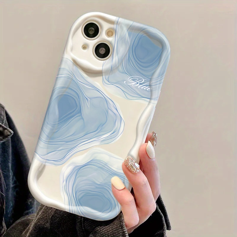 Green Gradient Wavy Cream Soft Phone Case