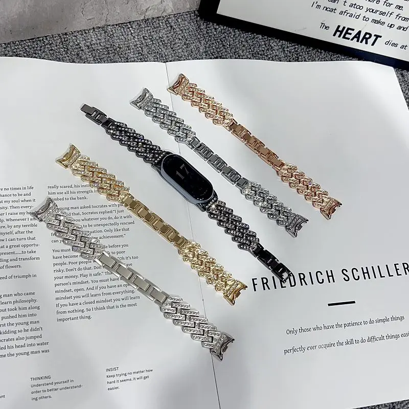 Elegant Diamond Metal Watch Band - Bling Jewelry Dressy Strap Bracelet