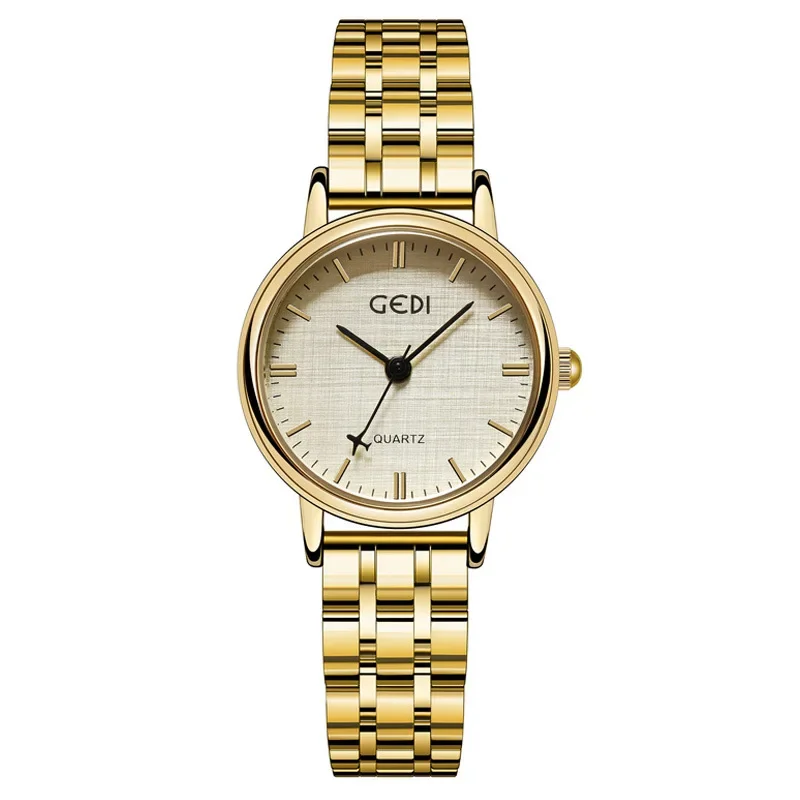 Retro Women Fashion Waterproof Leather Wristwatch Small Dial Senior Exquisite Texture Women Quartz Watch Casual Students Watches