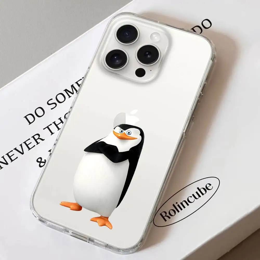 Madagascar Penguin Themed Clear Soft Phone Case