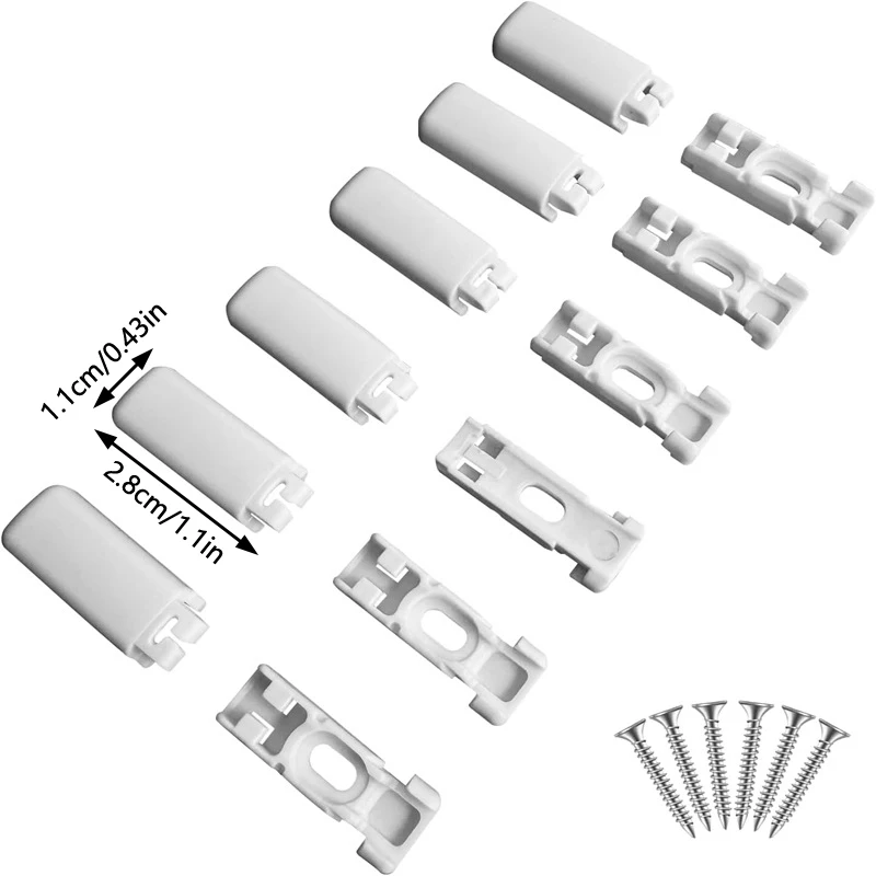 Blind Support Base 6Pcs With Screws Roller Shade Replacement Accessories For Household And Commercial Use