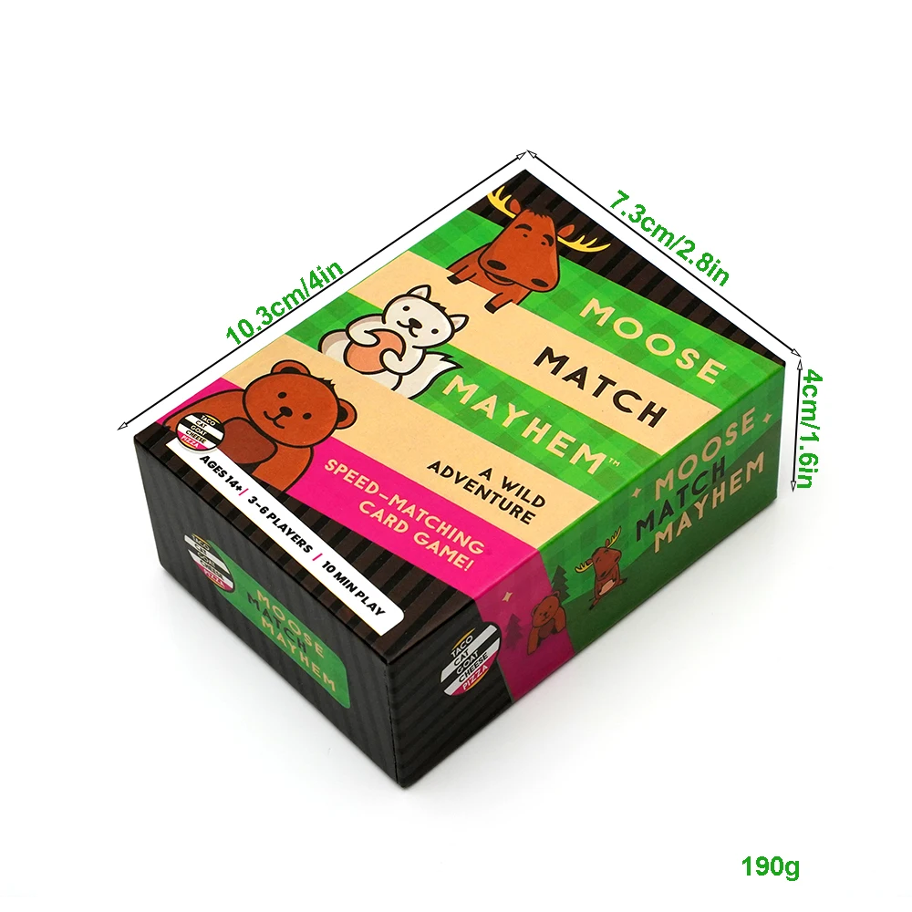 Moose Match Mayhem Card Game Cheese Pizza Wild Adventure Speed Matching Easy Fast and Fun for Family Game Night English Hardcove 5