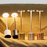 Simple Touch Sensor LED Table Lamp Rechargeable Desk Lamp 3Colors Adjustable Bedside Creative Ambient Light Bar Room Decor Light 1