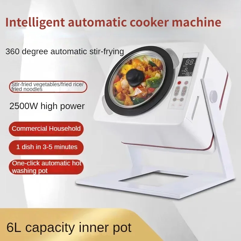 Home Automatic Stir-frying Machine 2500W 6L Intelligent Fried Rice/noodles רובוט חכם Robo De Cozinha Robot Da Cucina Inteligente cucina russa