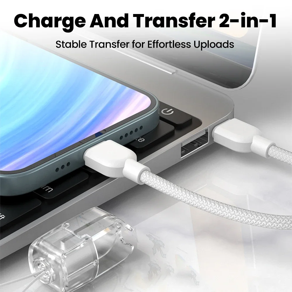 0.2M 타입 C 고속 데이터 케이블 숏코드 USB C to iOS 고속 충전 (아이폰, 삼성, 보조배터리, 휴대용 충전)