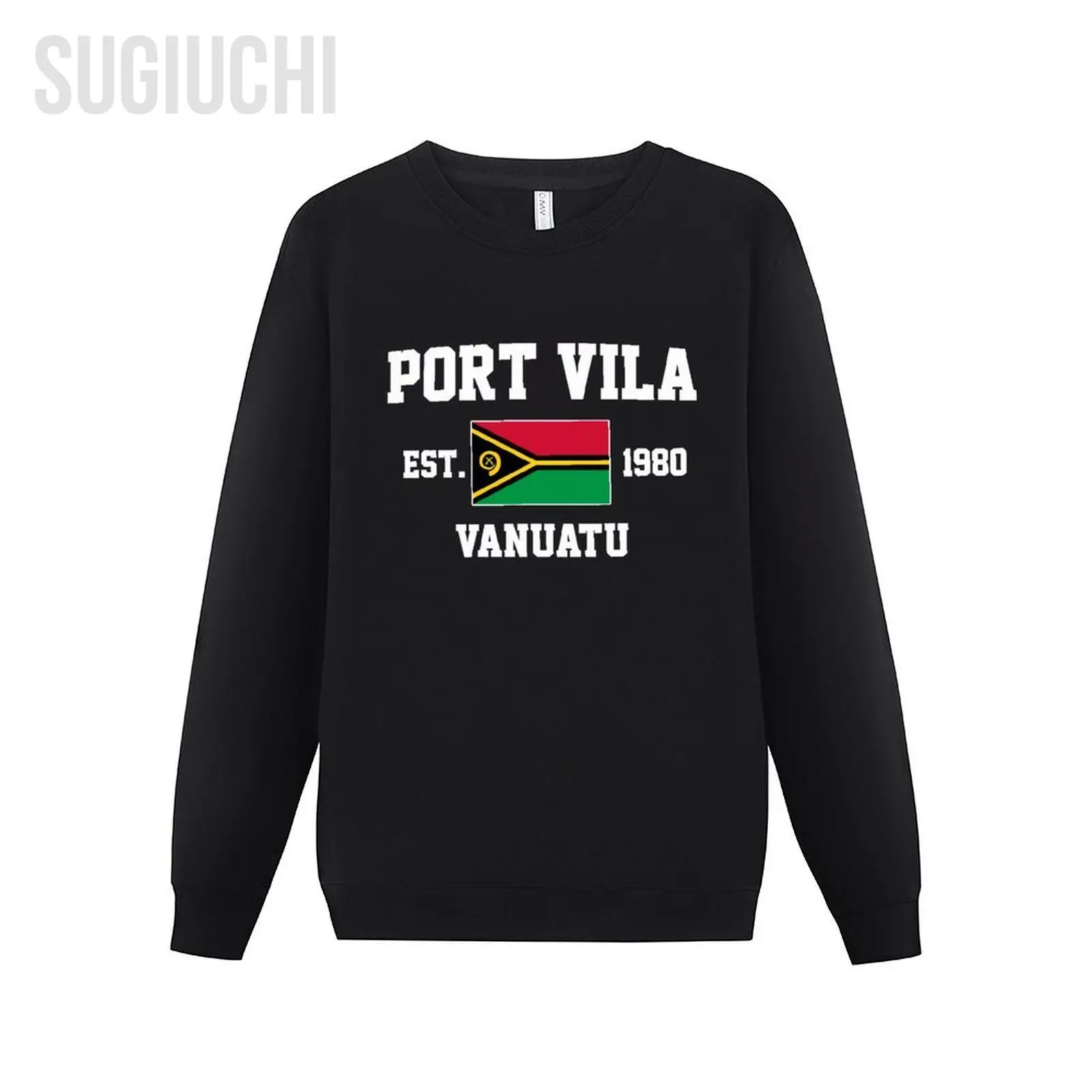 

Men Women Hoodies Vanuatu EST.1980 Port Vila Capital Hoodie Pullover Sweatshirts O-Neck Hip Hop Style Cotton Unisex