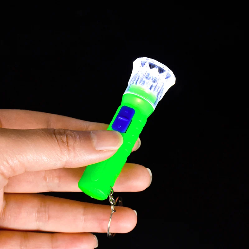 20 Mini Torce LED Portachiavi Per Bambini - Verde Fluorescente, Portatili, Per Feste Di Compleanno E Emergenze, Dimensioni 4,2 Cm