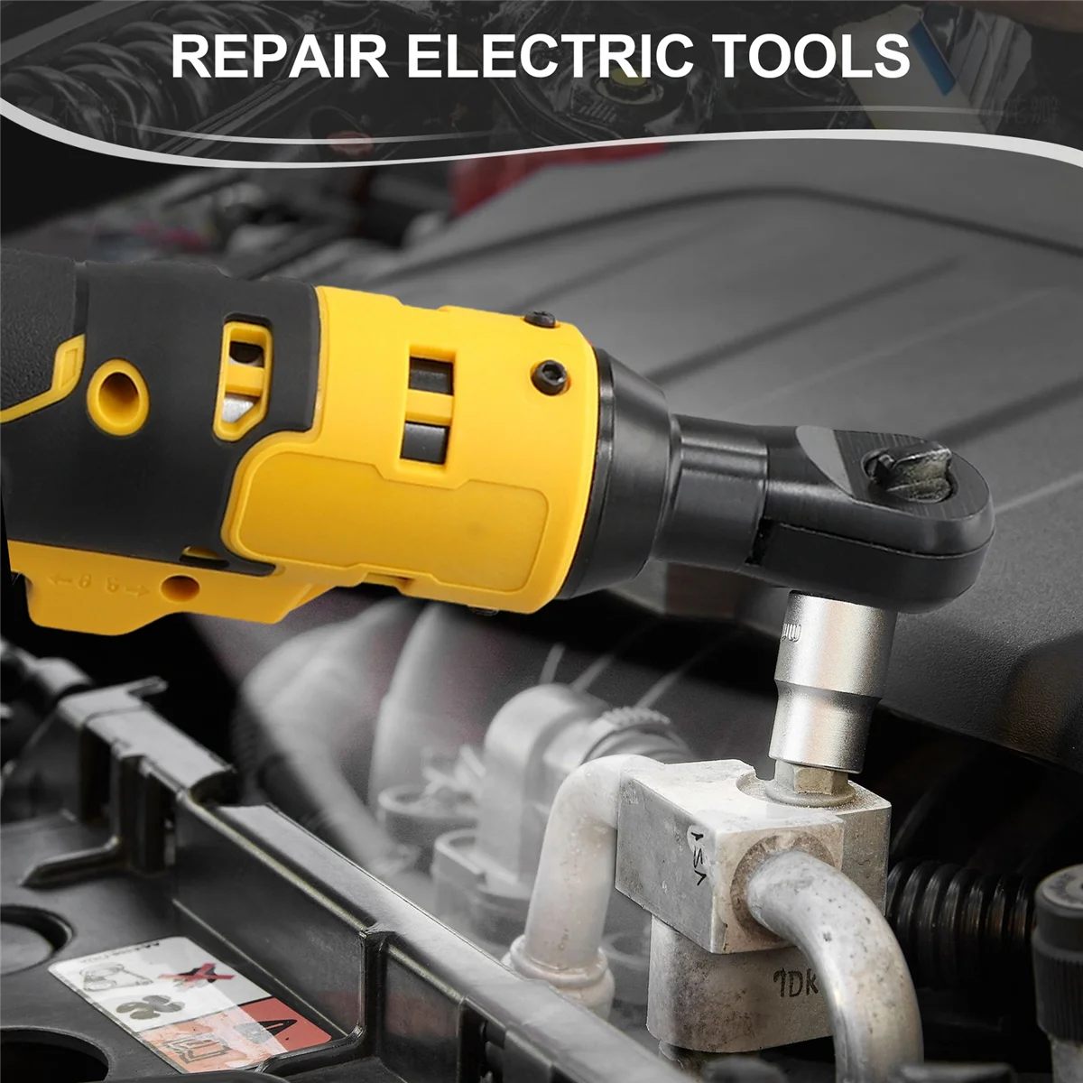 Electric Ratchet Wrench 220N.M Cordless Driver 3/8Inch Impact Removal Screw Nut Power Tools for Dewalt 18V 20V Battery 4