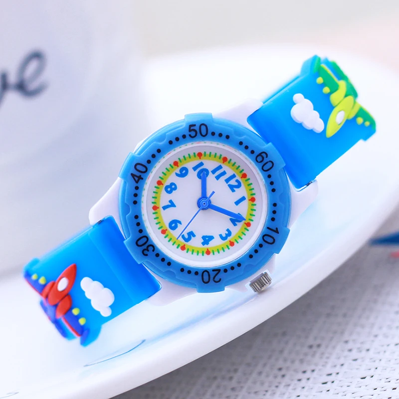 

Man Children Boys Girls Rotating Dial Cool Combat Aircraft 24hour Watches Colorful Digital Silicone Prevent Breakage Face Watch