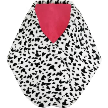 Costume Cruella Deville per Donne, Stola Finta per Cosplay Halloween, Sciarpa Bianca e Nera, Accessori Hijab Femme Musulman Foulard
