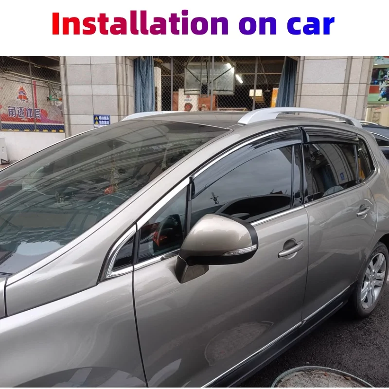For Peugeot 3008 2013 2014 2015 Car Styling Accessories Window Visor Deflector Window Trim Sun Rain Guard