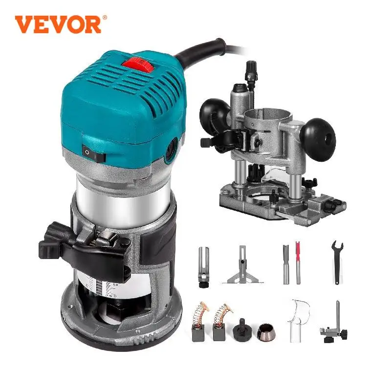 VEVOR Woodworking Trimmer Wood Router Machine Electric Hand Trimmer ...