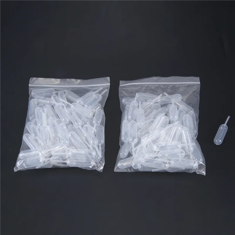 100Pcs 4Ml Plastic Disposable Squeeze Transfer Oils Pipettes Dropper Cream Perfusion Diy Cupcake Pipettes