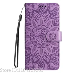 Elegant 3D Sunflower Luxury Wallet Flip Case - Shockproof PU Leather Phone Cover for Honor Magic8 (PURPLE)