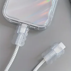 Set of 2 Durable TPU Flexible Wave Cable Protectors (2pcs)