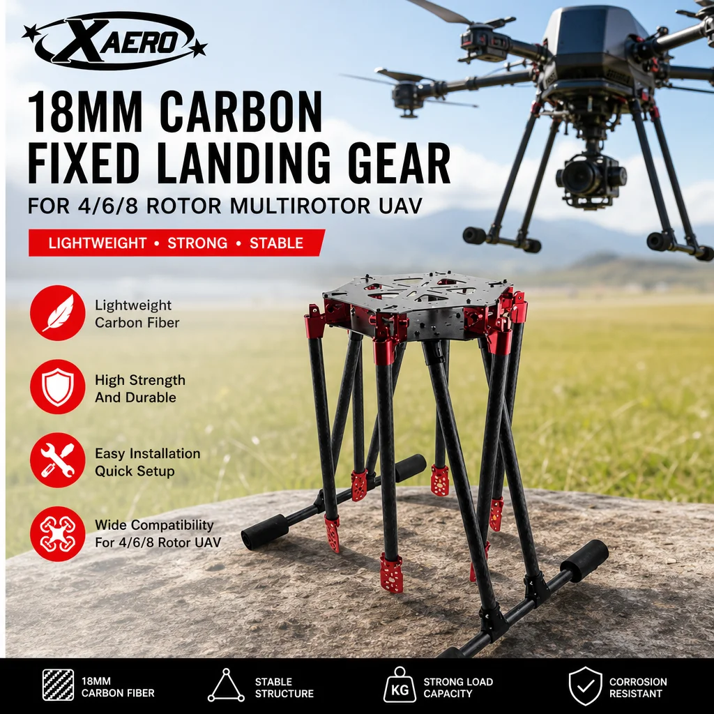 XAERO 18mm Carbon-Festlandegestell für 4-, 6- und 8-Rotor-Multirotor-UAVs