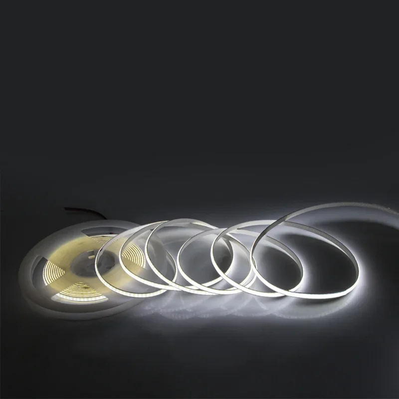 Ultra Thin COB LED Strip 3mm 5mm DC12V/24V 400Leds/m RA90 High Density Flexible FOB Ribbon Rope Tape Dimmable Linear Lighting