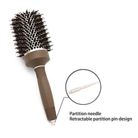 New Nano Technology Ionic Ceramic Hair Aluminum Brush Boar Bristle Hair Curly Comb Round Brushes For Hairdressing Salon 1