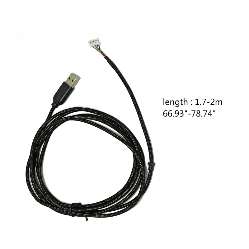 Cable de ratón USB Línea de ratones para logitech G502 piel de serpiente  externa de alambre trenzado de repuesto accesorio de reparación