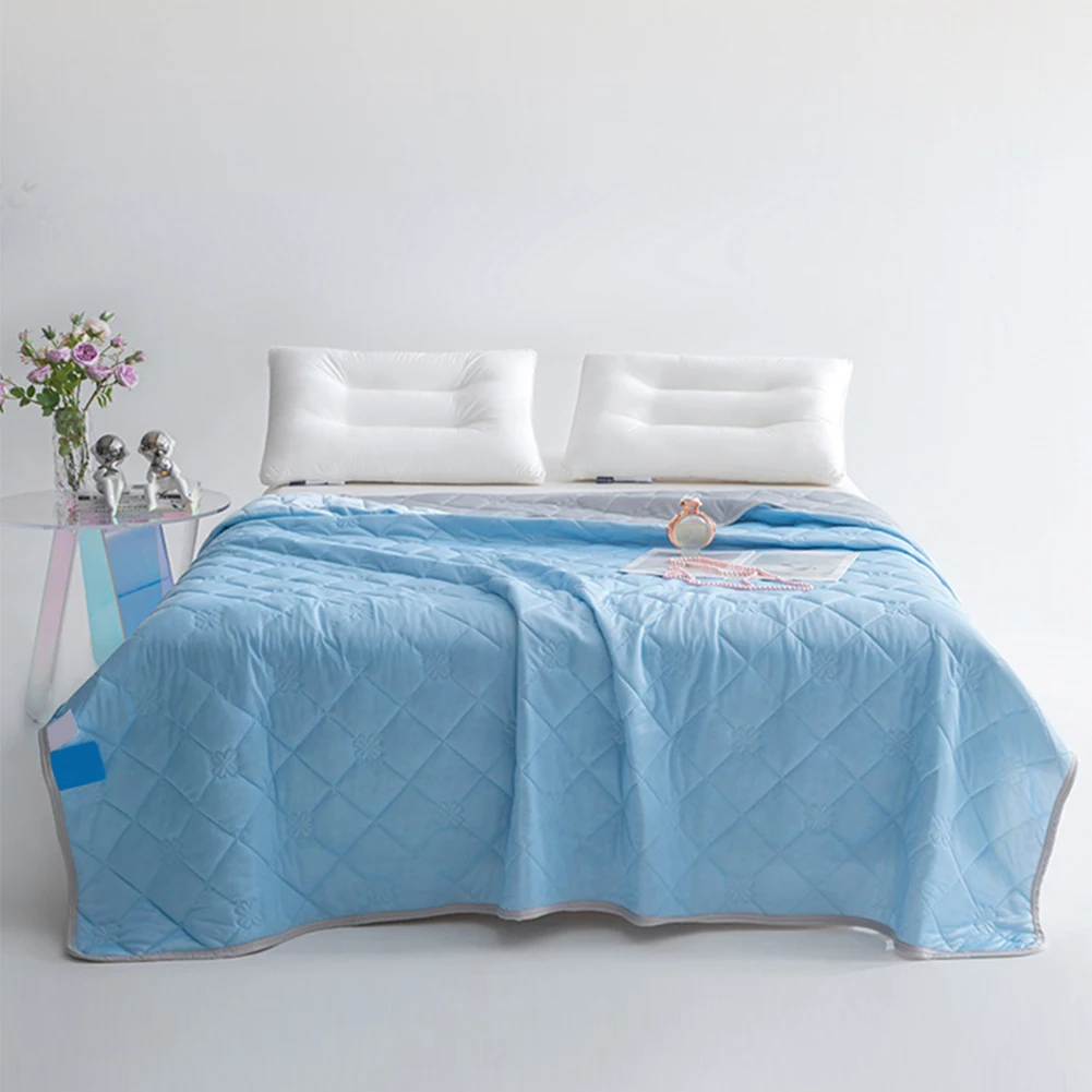 Couette été Rafraîchissante 150x200 Cm Couette D'Été Rafraîchissante 150x200 Cm - Tissu Respirant, Réversible Vert Glacé/Gris, Idéale Contre La Transpiration Couette Respirante 150x200 été