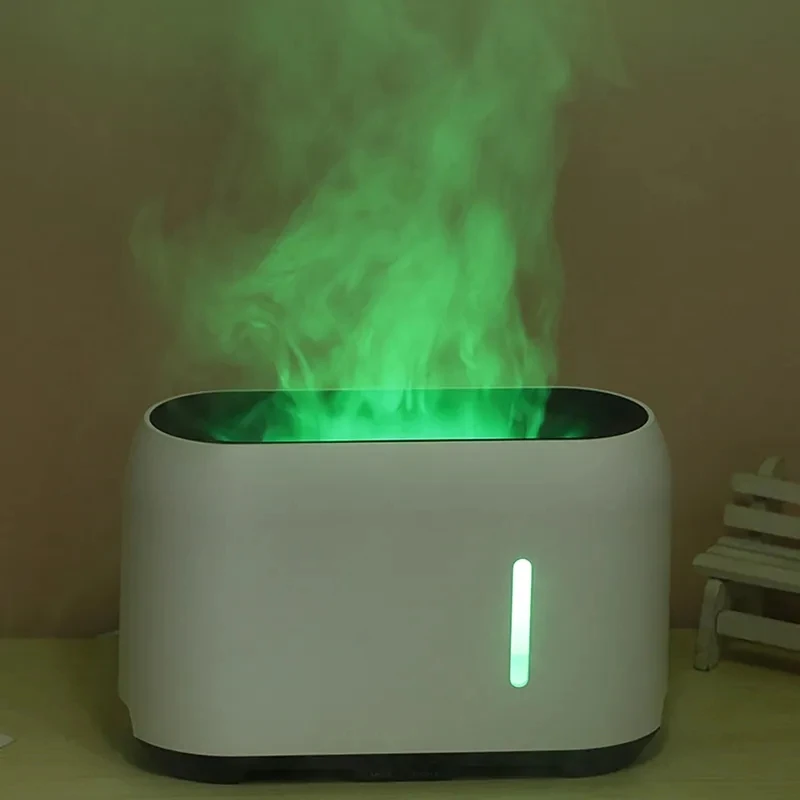 

7 Colors-Flame Effect Humidifier 200ML Essential oil Aroma Diffuser Home Ultrasonic Air Humidifier Diffuser With Remote Control