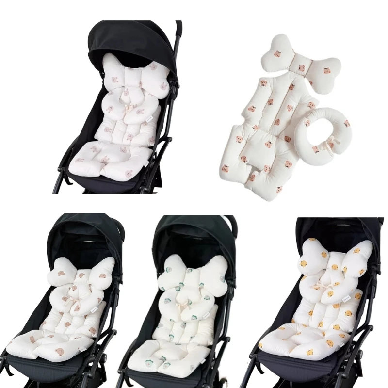 

Breathable Stroller Pad set Baby Stroller Cushion Neck Support for Babies from 0-36 Months Perfect for Everyday Use