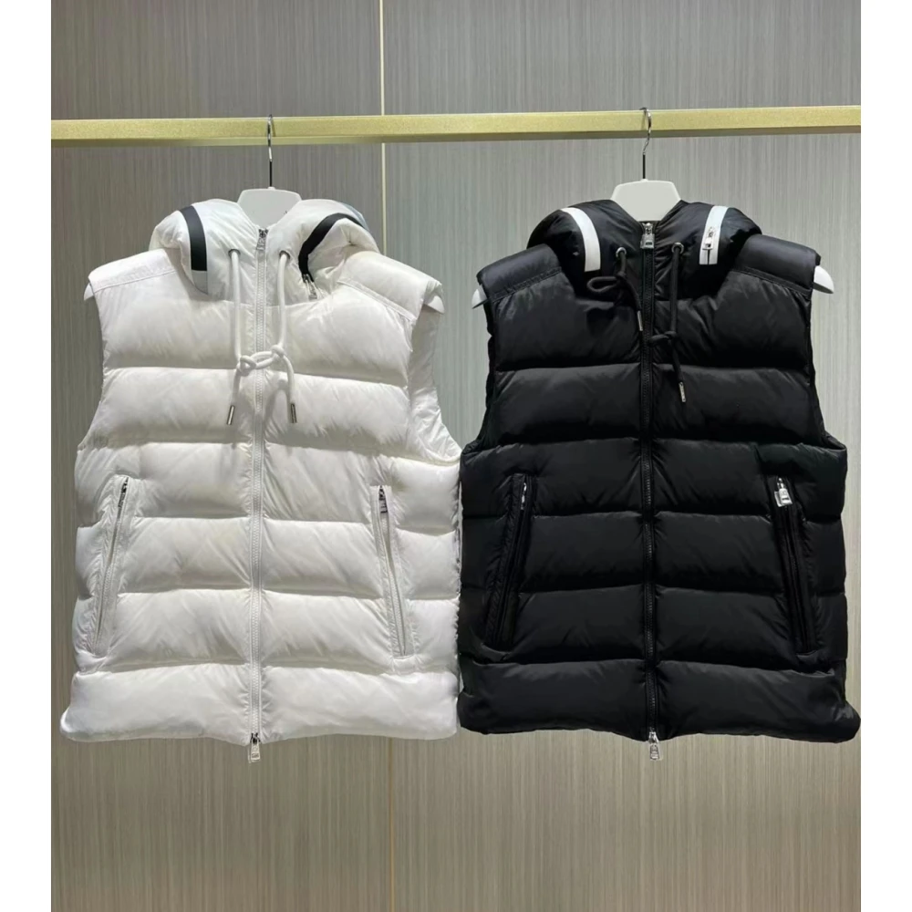 

Warm winter23 new winter letter hooded vest down jacket casual simple thickened thermal vest men and women the same fashionfashi