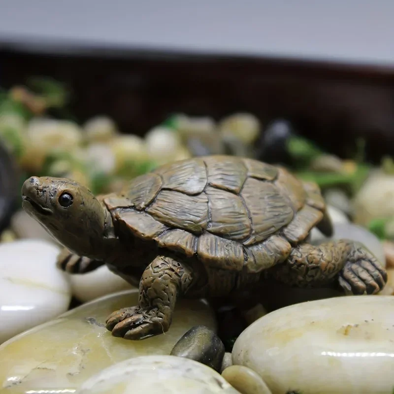Fish Tank Ornaments Charming Sea Turtle Resin Statue for Aquariums Fairy Gardens