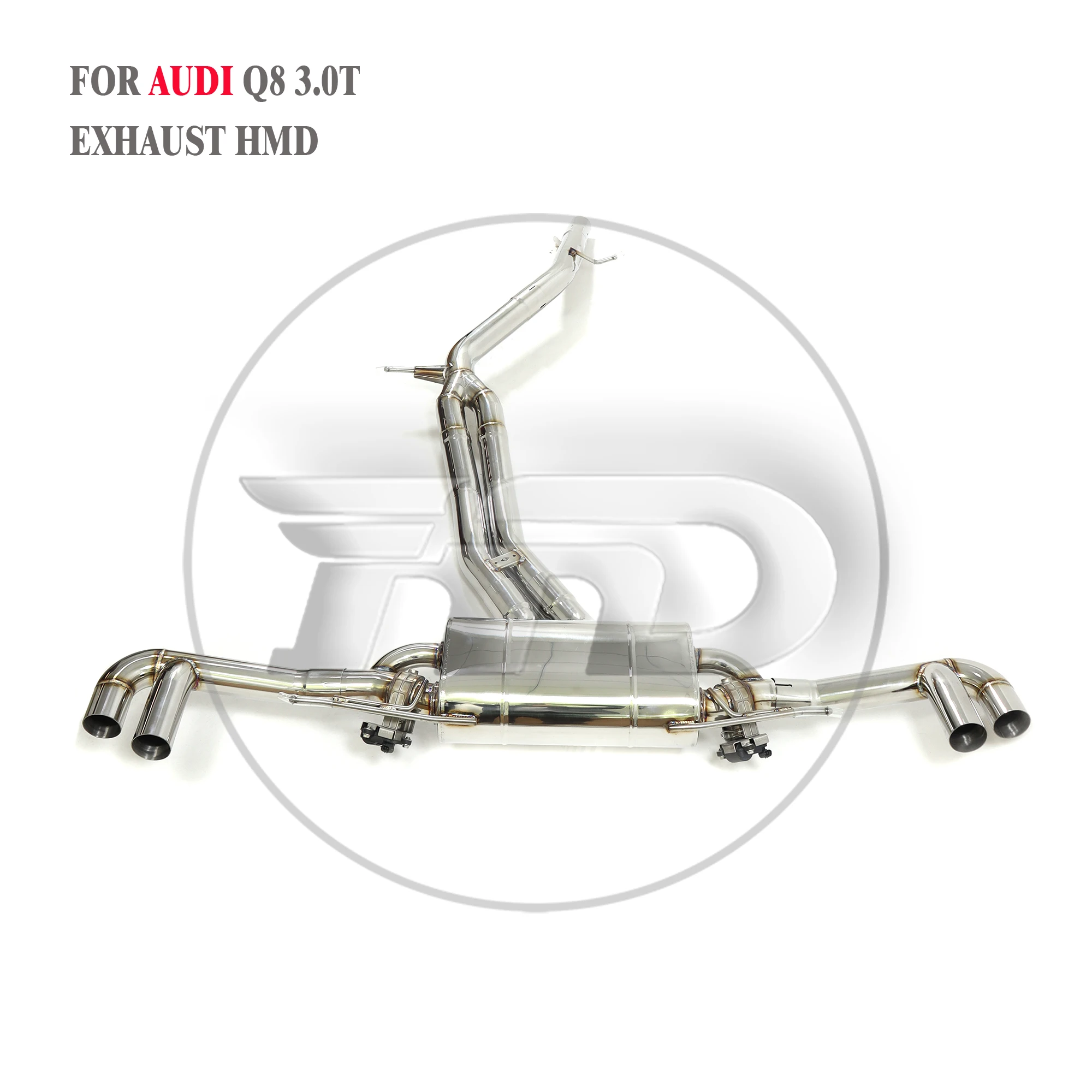 

HMD Stainless Steel Exhaust System Performance Catback is Suitable for Audi Q8 Auto Modification Electronic Valve Muffler