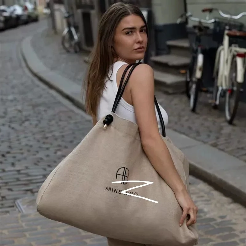 

Bag Women's Vacation Style Large Capacity 2023 New Women Letter Printed Tote Bag Fashion Big Handbags Lea