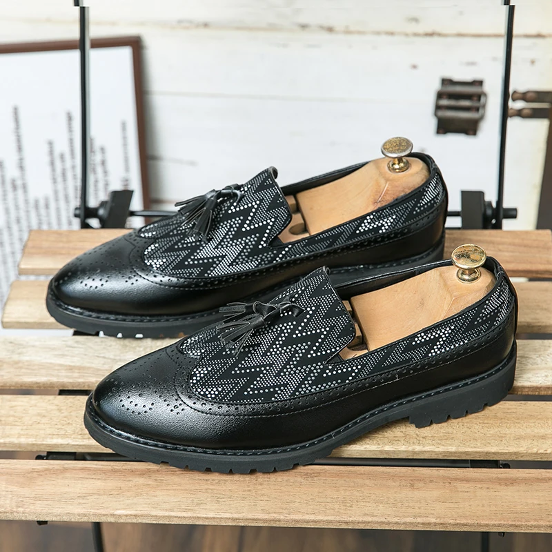 Classic New Men's Loafers Personalized Design Casual Shoes Walking Shoes Men's Commuter Work Shoes Party Dress Shoes