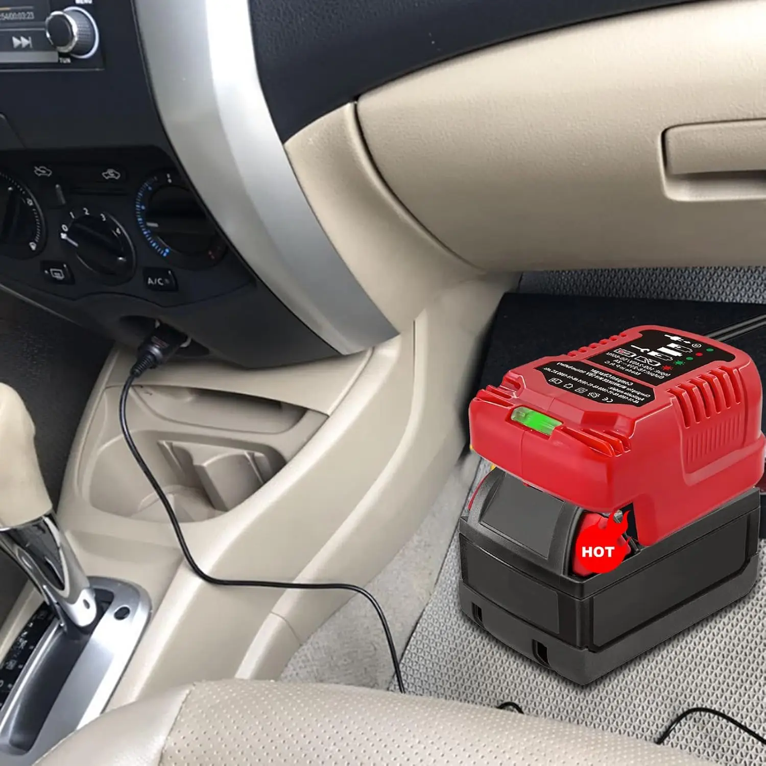 Mini Car Charger For Makita For Milwaukee For Dewalt 18V Lithium Ion Battery Car