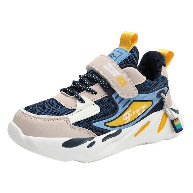أحذية رياضية للأطفال بسطح مانع للإنزلاق تسمح بالتنفس ، أحذية عصرية للأولاد ، للربيع والخريف ، مقاس 28-40