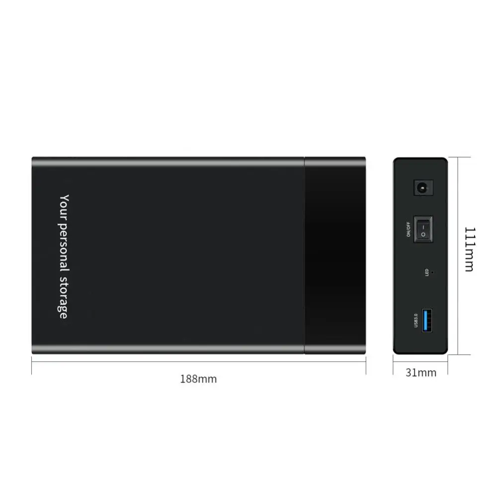 Yuanxin  丮 HDD ̽, USB 3.0, 3.5 ġ, SATA 5Gbps HDD SSD ϵ ̺ Ŭ,  UASP, PC Ʈ   ġ