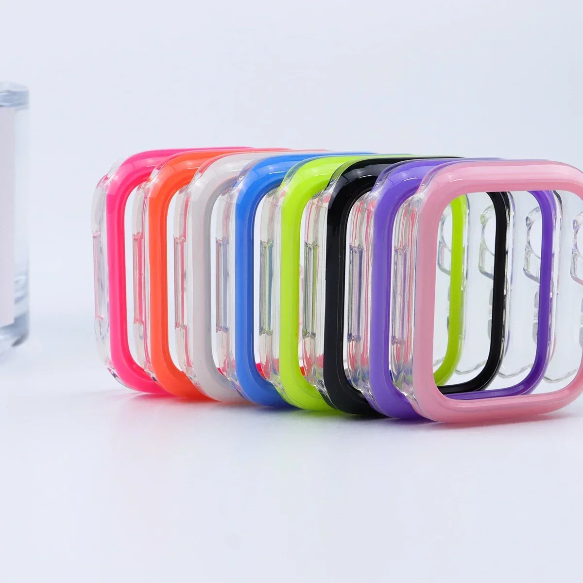 Custodia Colorata Trasparente Per Apple Watch Custodia Protettiva 44Mm 45Mm 49Mm Tpu Per Iwatch Series 9 8 7 Se Ultra 2 49Mm Double Corlors