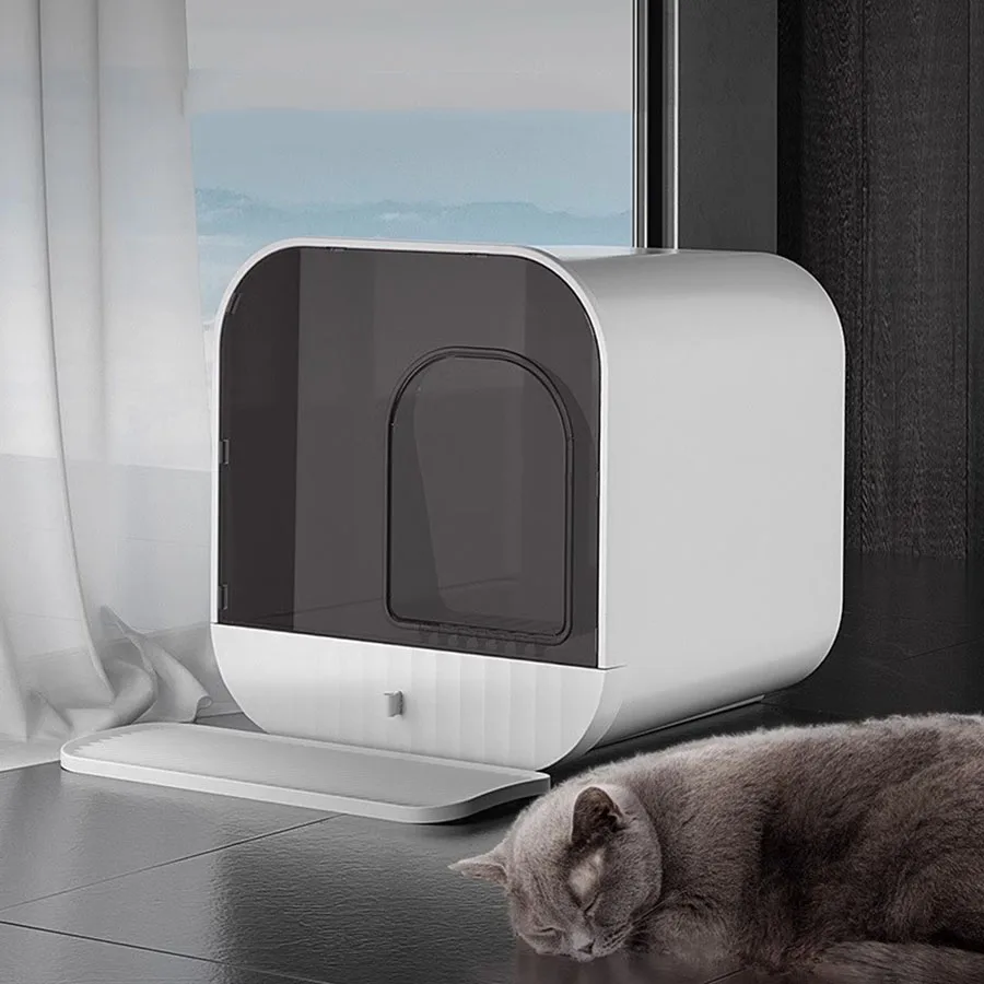 

Covered Cat Litter Box Home Door Sifter Large Outdoor Cat Litter Box House Fully Enclosed Filter Modern Travel Kuweta Cat Toilet