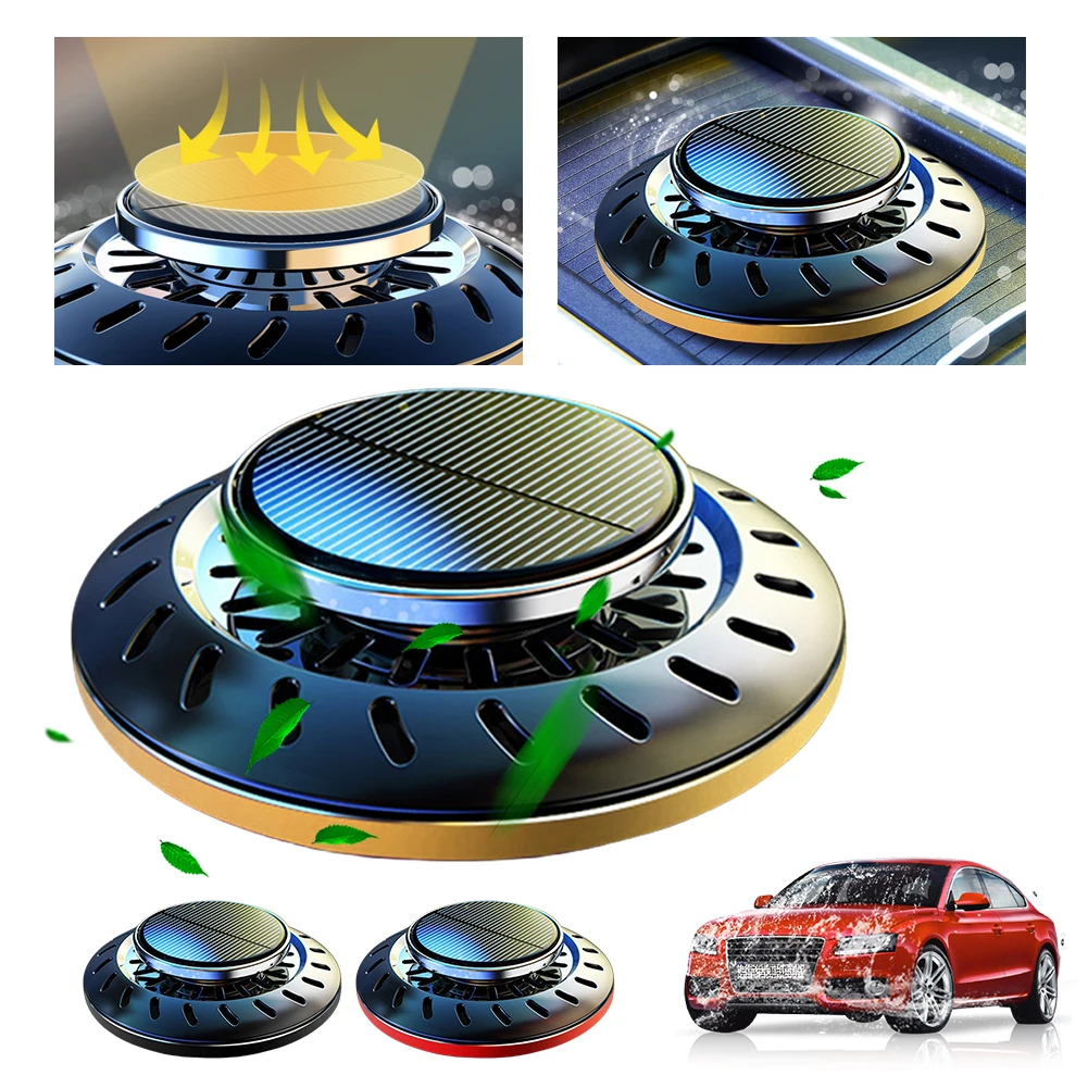 Solar Rotating Automatic Car Perfume Diffuser Electromagnetic