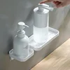Bathroom Drainable Storage Rack Small White Bathroom Accessories Punch-free Wall-mounted Bathroom Shelf Wash Supplies Storage 2