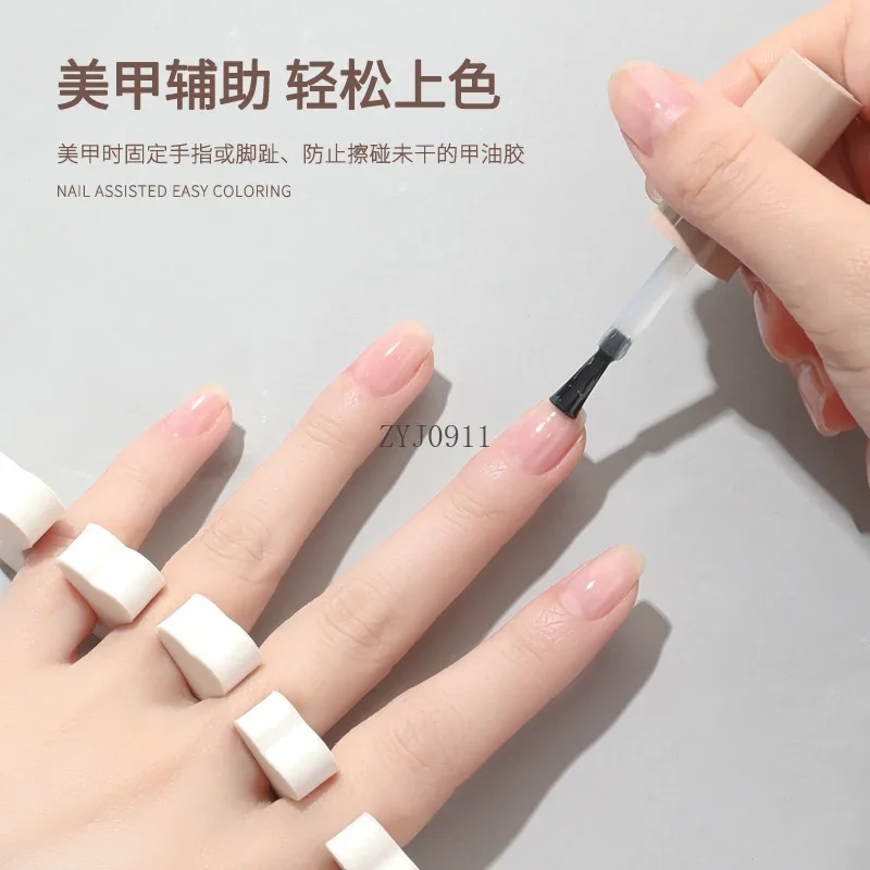 *Fixed toe separation finger cotton toe separator coated nail polish glue aid nail salon special tools