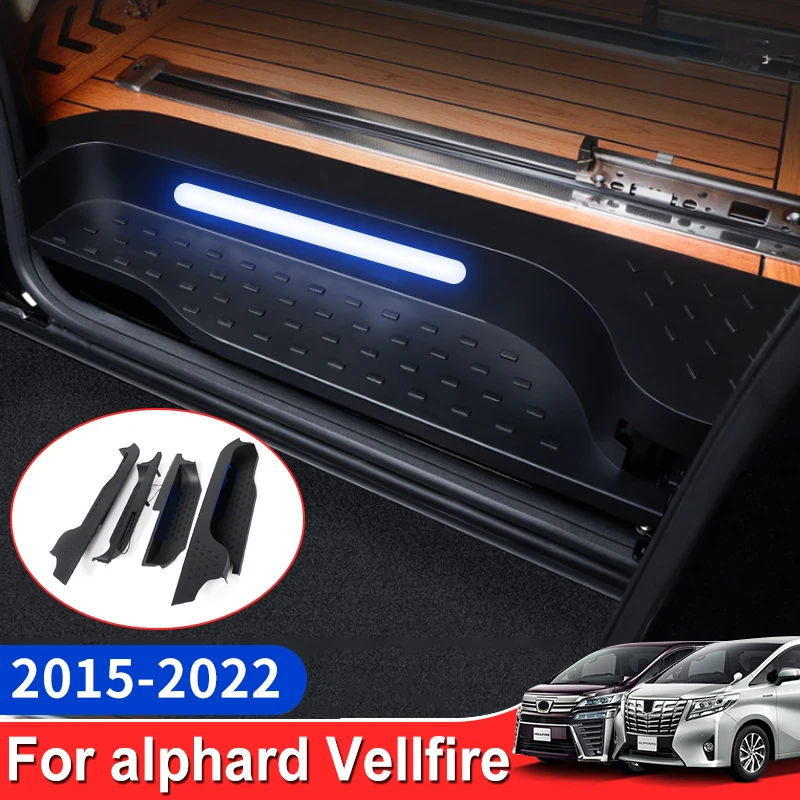 

Для 2015-2022 Toyota Alphard Vellfire 30 модифицированные пороговые аксессуары Дверная педаль светодиодный lights