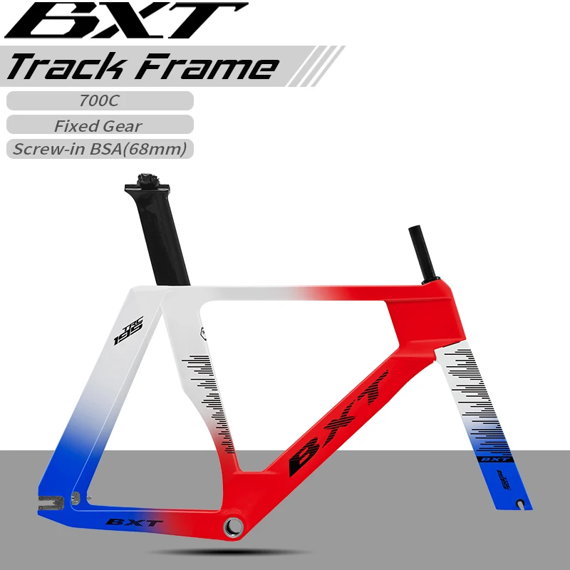 BXT TRC 195 カーボン固定ギア トラックフレームセット 700C カーボン