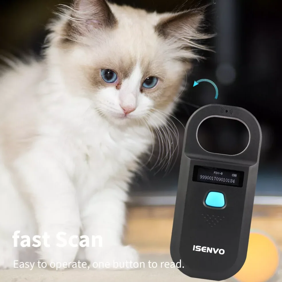 Pet ID 134.2Khz/125Khz Microchip Scanner Universal Animal Chip RFID Reader