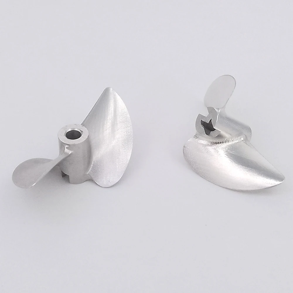 RC 보트 프로펠러 4mm 38mm-45mm CNC 2 블레이드 알루미늄 CW CCW 표면 프로펠러 RC 레이싱 보트 브러시리스 속도 Vee CAT